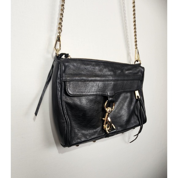 Rebecca Minkoff Solid Black Leather Crossbody Purse - Picture 4 of 13